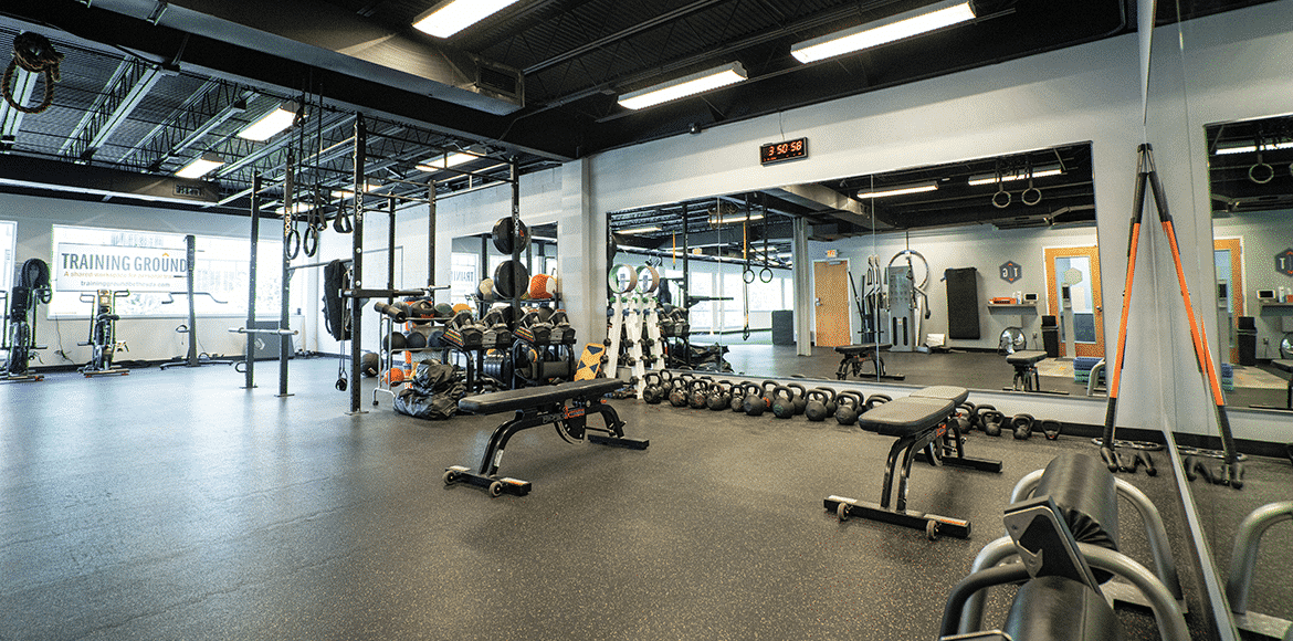 interior weight room of Cohen Health and Performance